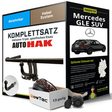 F&uuml;r MERCEDES GLE SUV Typ V167 Anh&auml;ngerkupplung abnehmbar +eSatz 13pol 01.19- Set