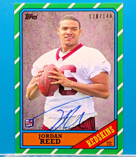 JORDAN REED 2013 TOPPS 1986 RETRO ON CARD Rookie AUTO RC /140 NFL Washington. rookie card picture