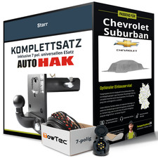 Für CHEVROLET Suburban Anhängerkupplung starr +eSatz 7pol uni. 73- NEU