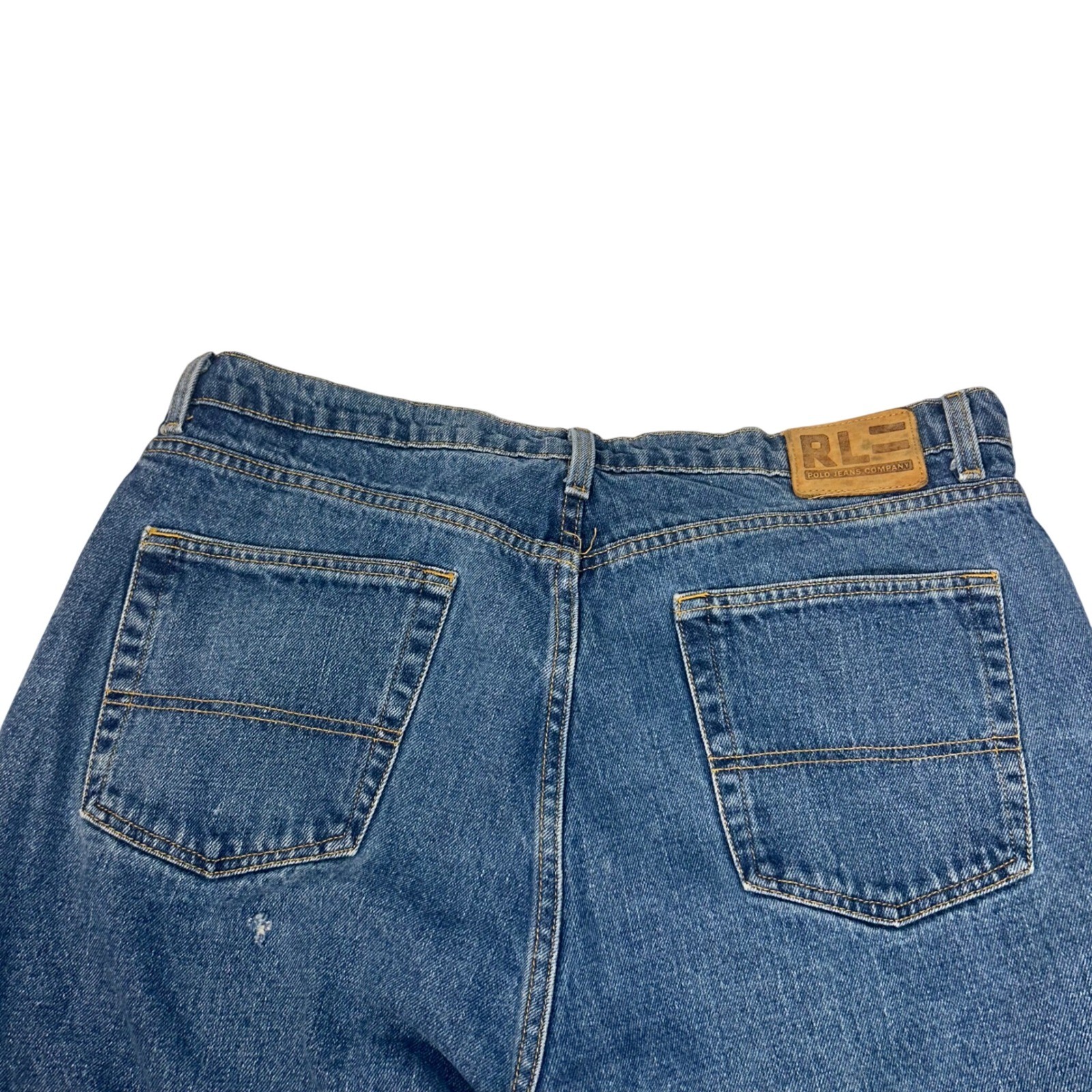 Ralph Lauren Mens 38x30 Blue Classic Relaxed Fit Denim Jeans 7205Y thumbnail 5