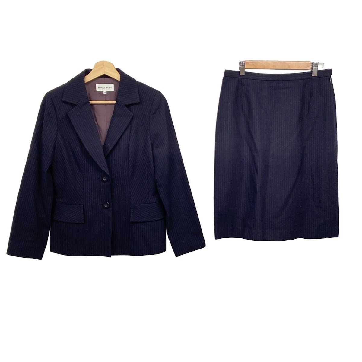 HANAE MORI PARIS Tweed Skirt Suit, Size 40 (11)