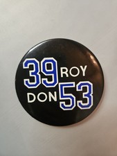 🔥 VTG 1993 LA Dodgers Don Drysdale / Roy Campanella Memorial Jersey Pin Button