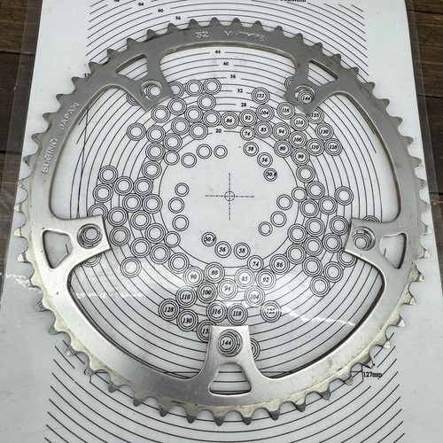 Vintage Sugino 52T Chainring 144 BCD Road Bike Track Japan M-Type 80g Alloy Part - Picture 5 of 12