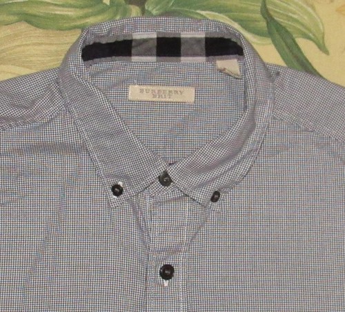 BURBERRY BRIT Black White Long Sleeve Button Down Shirt Medium