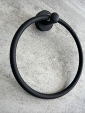 Arezzo Stylish Designer Matt Black Towel Ring