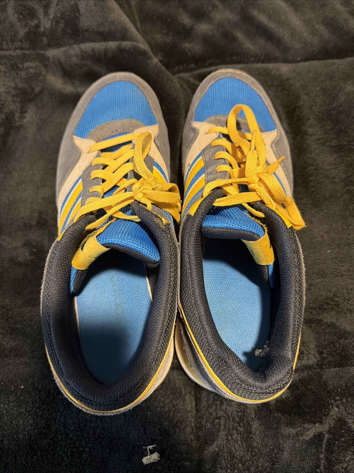 VTG Adidas Originals ZX 100 blue & yellow shoes Men's sz 12 sneakers 500 700 thumbnail 6