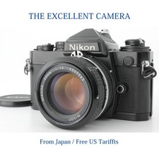 Near MINT Nikon FE SLR 35mm Film Camera Black Ai 50mm F/1.4 Lens From JAPAN
