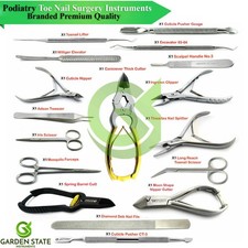 17Pcs Range Podiatry Nail Surgery Instruments Kit Toenail Removal Ingrown Cutter