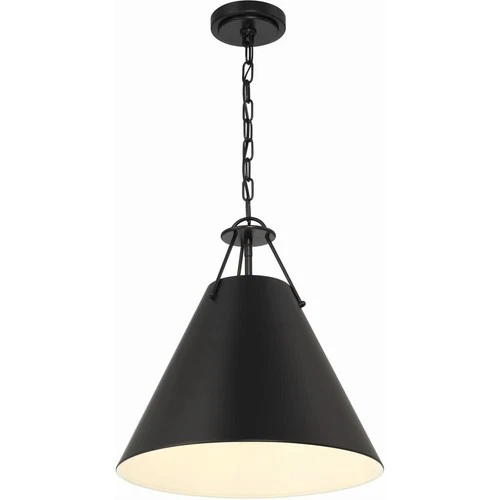 Crystorama XAV-B8305-MK Xavier 3 Light 16 inch Matte Black Pendant Ceiling Light - Picture 3 of 5
