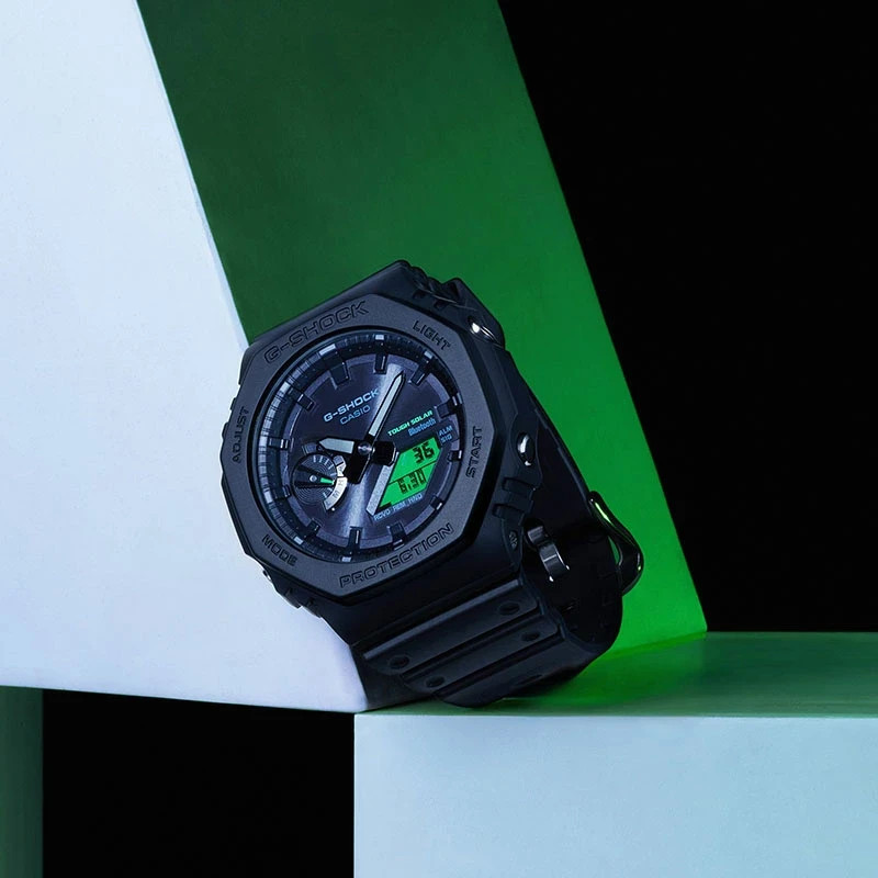 CASIO G-SHOCK GA-B2100BEG-1AJF BLACK AND ELECTRO GREEN Series