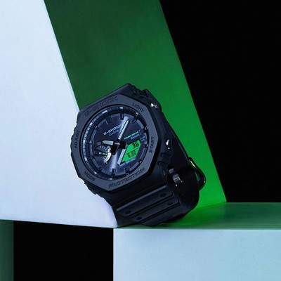 CASIO G-SHOCK GA-B2100BEG-1AJF BLACK AND ELECTRO GREEN Series