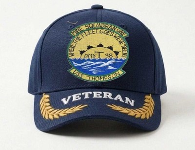 Customized Embroidered Hat Uss Thompson Dms-38, Veteran Cap, Trucker Hat, Gift