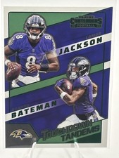2022 Panini Contenders - Touchdown Tandems Jackson, Bateman #TDT-LJA Emerald