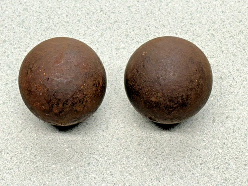 Civil War Canister Shot Grape Shot Cannonball 2” Original Lot 2 Balls Virginia