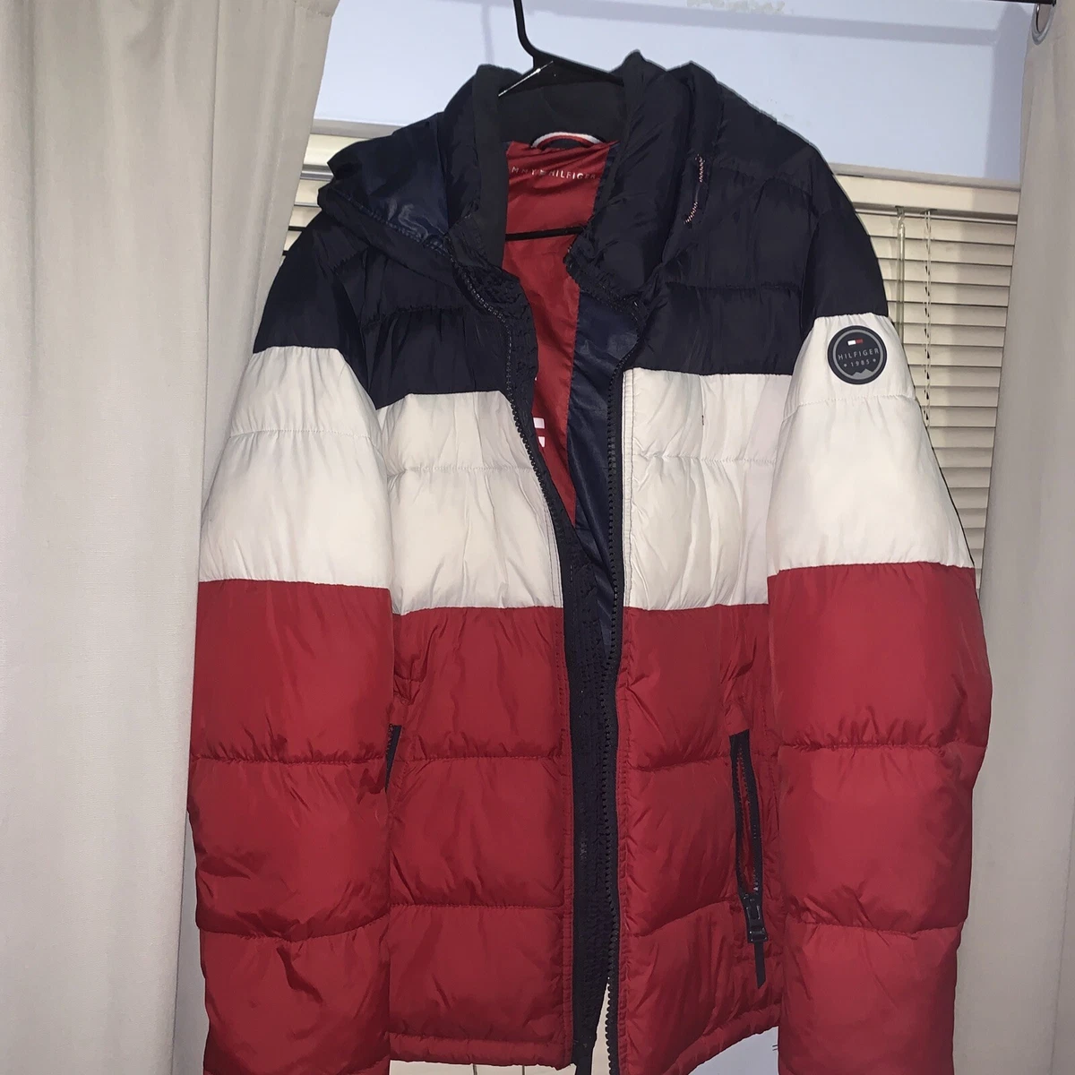 Tommy jeans colourblock 2024 oversize padded coat