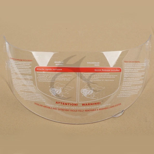 🔥Repuesto transparente abatible anti-niebla visera protector apto para casco facial completo Foto 2 de 4