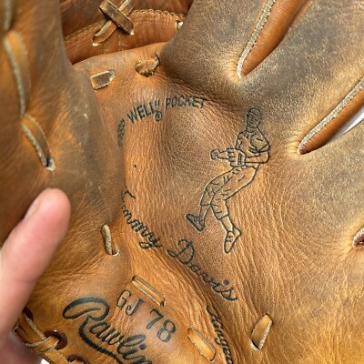 Vintage Rawlings Baseball Glove Tommy Davis 1960's Rare Japan