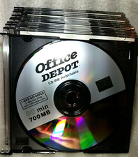 10 NEW UNUSED - CD-RW From Office Depot. 700mb 80 Minute ReWritable