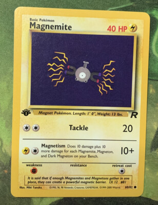 1st Edition Magnemite 60/82 - Team Rocket - Near Mint