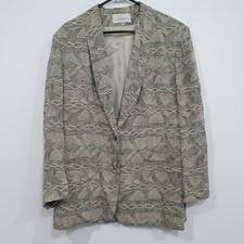 Pauline Paris Vintage Blazer Jacket Size 42 Viscose acetate Made in France