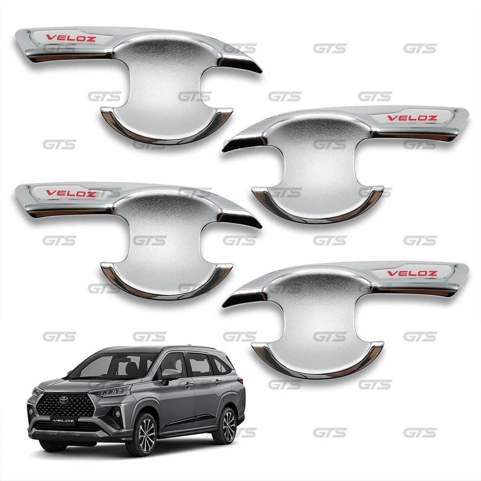 Fits Toyota Avanza Veloz SUV 2022 - 24 Chrome 4Dr Bowl Insert Handle Cover - Image 3 of 4