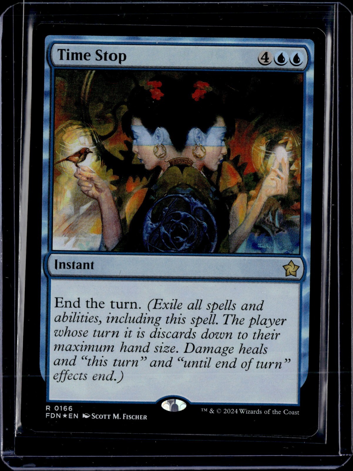 Time Stop - 166 - Foil - FDN - NM - MTG Magic the Gathering