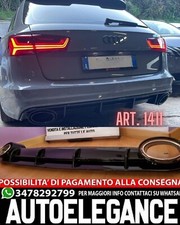 Diffusor Passend Für Audi A6 4G C7 2015-2018 Sline Look RS6 + Chrom Endrohre
