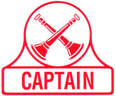 FIRE DEPARTMENT CAPTAIN INSIDE WINDOW Static Decal Captain - Fire ...