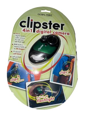 Global Point Products Clipster 4 In 1 Digital Camera/bag Clip New Sealed Rare ￼￼