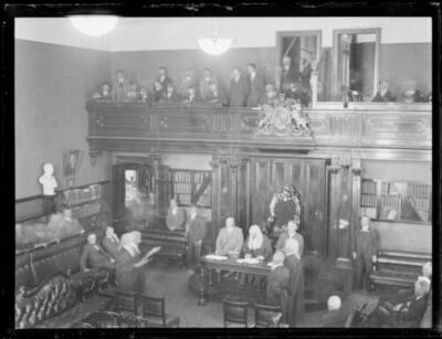 Parliamentarians in the Legislative Council Chamber at the opening - Old Photo
