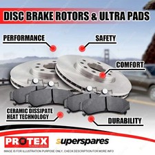 Protex Front Brake Rotors + Ultra Pads for Honda HR-V RU Odyssey RC 1.8L 2.4L