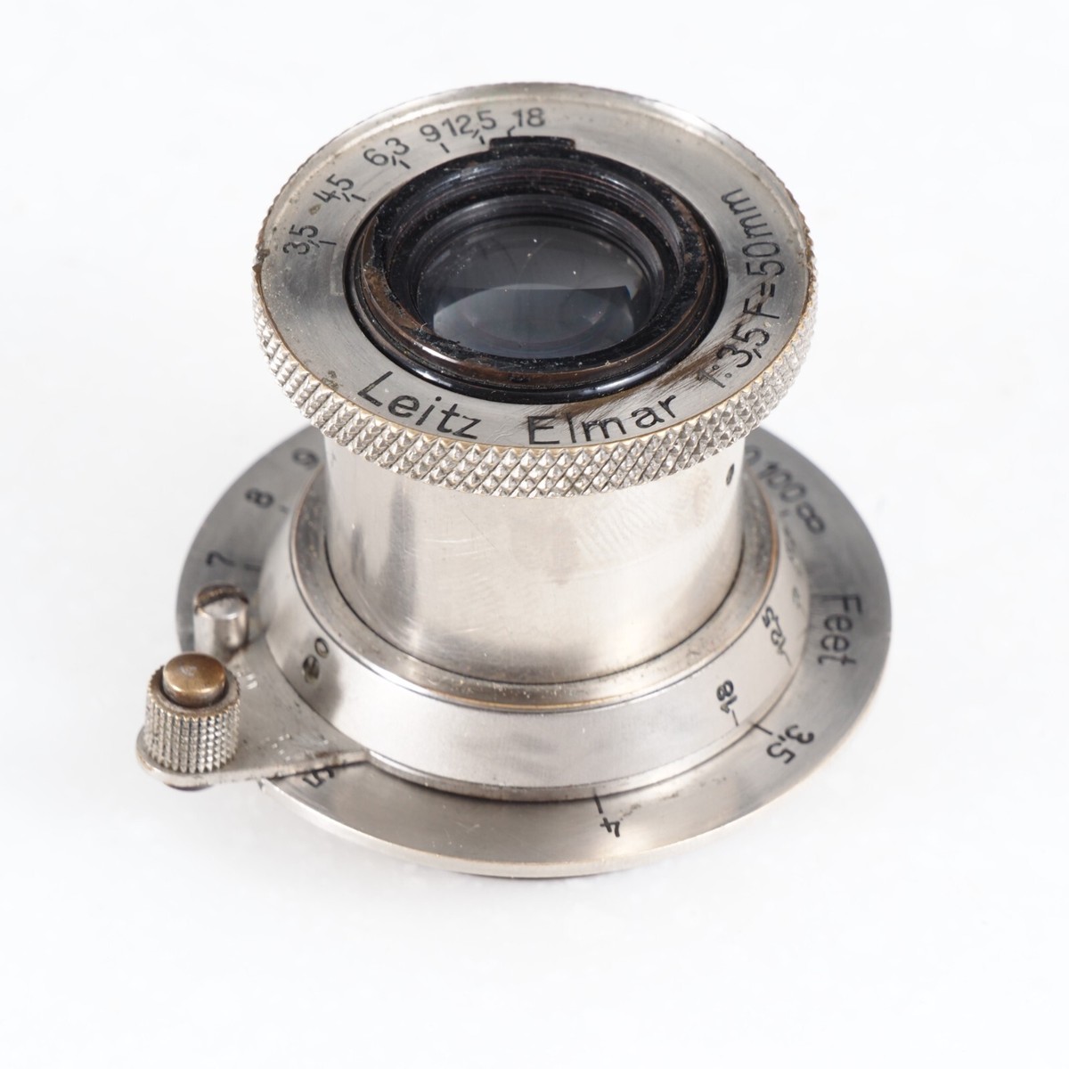 Leica Leitz (Early) 50mm f/3.5 Elmar Nickel L39 Mount Lens Leica Leitz (Early) 50mm f/3.5 Elmar Nickel L39 Mount Lens