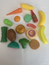 Pretend Play Food Lot, Kitchen Fruit Vegetables Bread Donut Fried Egg