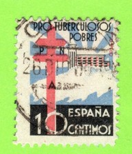 ESPAÑA 1938 EDIFIL 866 USADO PRO TUBERCULOSOS POBRES