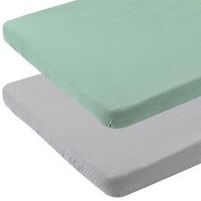 Muslin Bassinet Sheets 33" x 19" Compatible with Mika Micky KoolaBaby 3 in 1 ...
