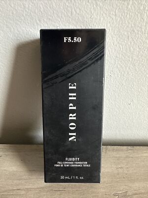 NIB Morphe Fluidity Full Coverage Foundation Shade F5.50 MATTE,   24-Hour-Long W