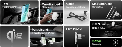 Belkin BoostCharge Pro Magnetic Wireless Car Charger Qi2 15W SEALED FreeDelivery - 第 9/12 張圖片