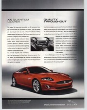 2012 Red Jaguar XK Coupe GT Luxury Sedan Photo Vintage Print Ad GM Car Poster