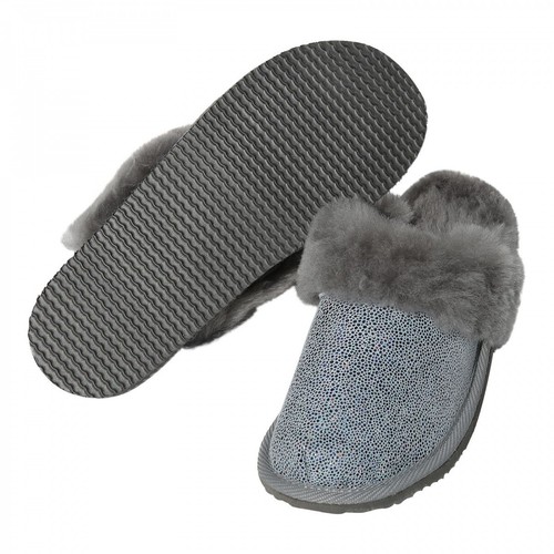 Damen Lammfell Hausschuhe Malibu Glitzer Pantoffeln Puschen Merino Schaffell - Bild 28 von 42