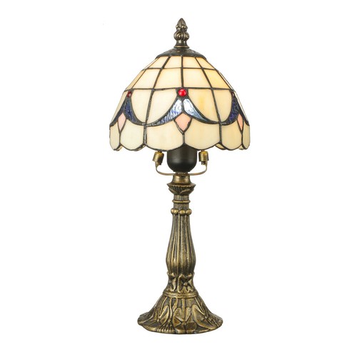 Tiffany Stytle Table Lamp Mission Stained Glass Bedside Home Decor Plug In Lamp - Picture 3 of 5