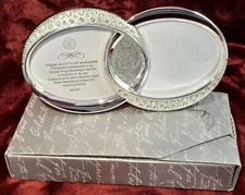 Wedding Ring Picture Frame Things Remembered Double Rings Silver Rhinestones Box