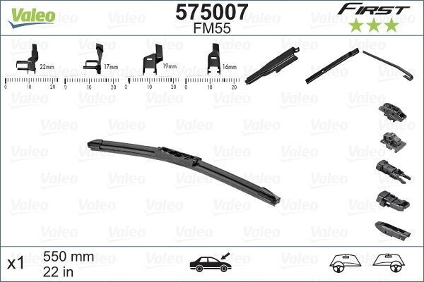 Valeo 575007 Wischblatt FüR Alfa Romeo Audi Bmw Chevrolet Chrysler CitroËN-image