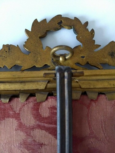 Miniature Portrait Young Woman Hat Antique 19th Century Ormalu Filigree Frame - Picture 6 of 10