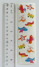 Mrs Grossman CHUBBY AIRPLANES - 1 Strip of  Retired Stickers