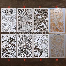 Airbrush Floral Backgrounds art stencils Mylar ships worldwide 4 to choose from