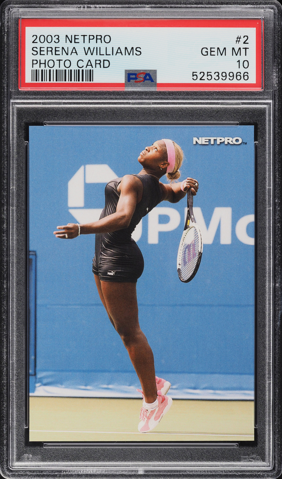 Serena Williams 2003 Netpro Photo Card ROOKIE #2 PSA 10
