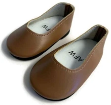 Brown Slip On Dress Shoes for 18 inch Doll Clothes Girl Accessories