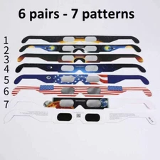 6 Pairs Bookishbunny Solar Eclipse Viewers Paper Glasses ISO 12312-2 2023-2024
