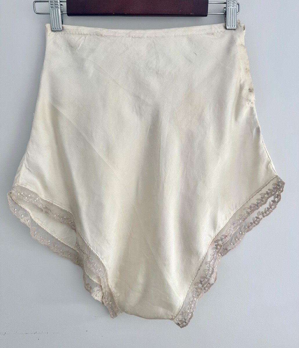 Vintage 1920s-30s Ivory Silk Knickers XS Australia - Main Image