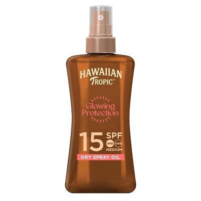   Hawaiian Tropic Protective Dry Spray Oil Bräunungsöl Sonnenöl LSF 15, 200ml  